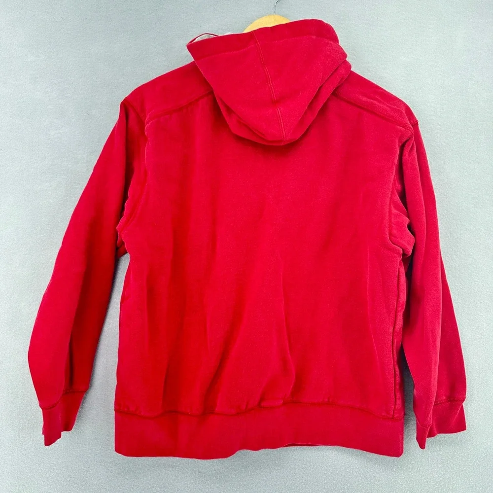 VTG Gap Kids Red Full Zip Hoodie Waffle Lined Athletic Dept XL Y2K 2000s Retro